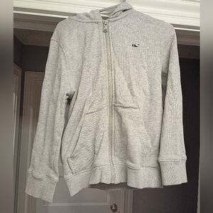 Vineyard Vines Boys Or Girls Size 5 Full Zip Grey Hoodie With Callout
